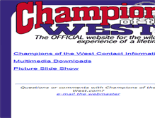 Tablet Screenshot of championsofthewest.com